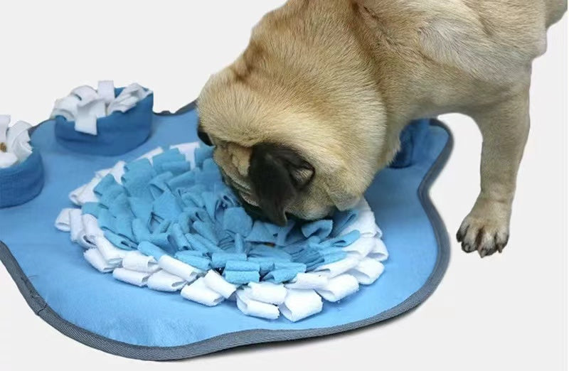 Pets Puzzle Toys Snuffle Mat - Blue Paw