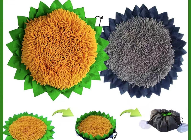 Pets Puzzle Toys Snuffle Mat-Sunflower Garden