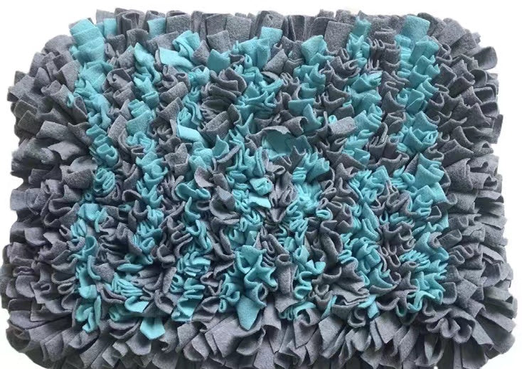 Pets Puzzle Toys Snuffle Mat-Grey Blue