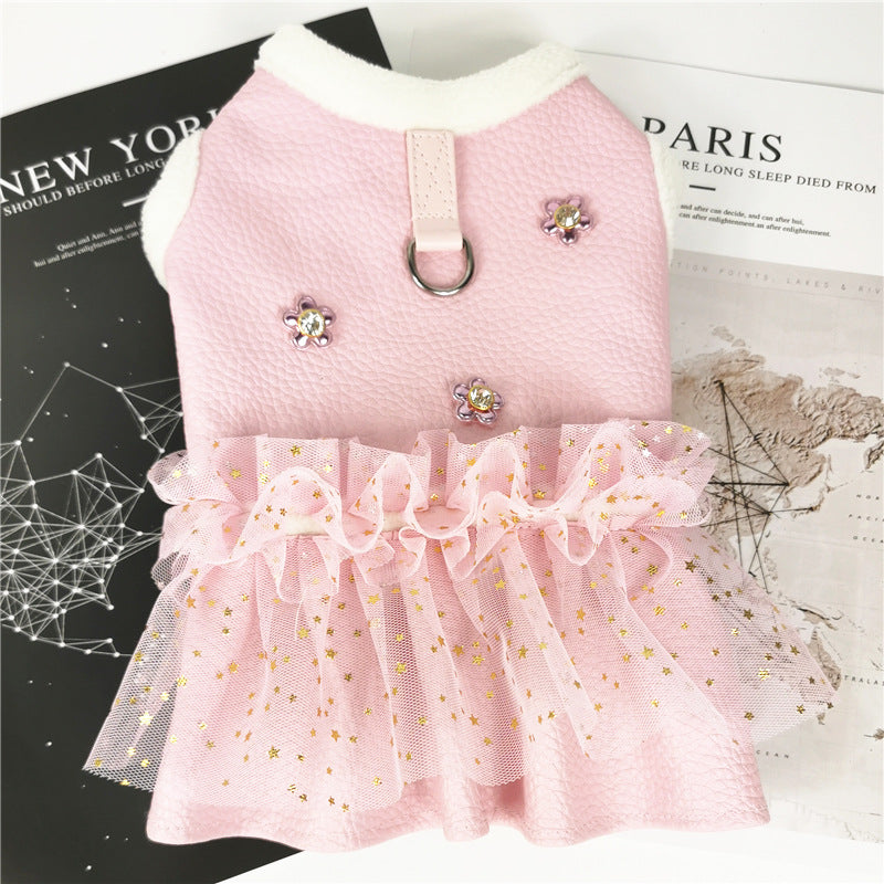 Pink dress vest harness