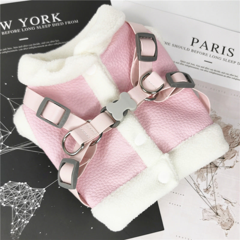 Pink dress vest harness