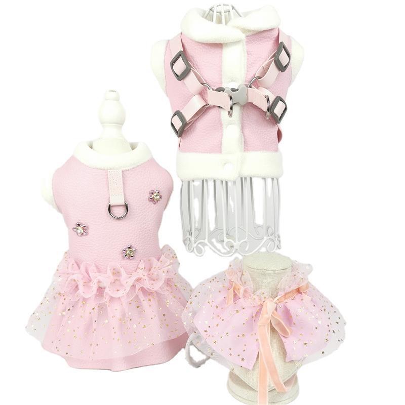 Pink dress vest harness