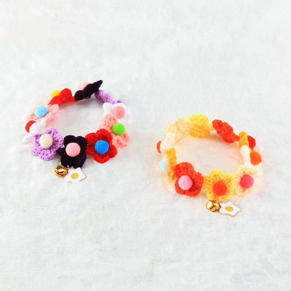 Handmade Floral collars with bell