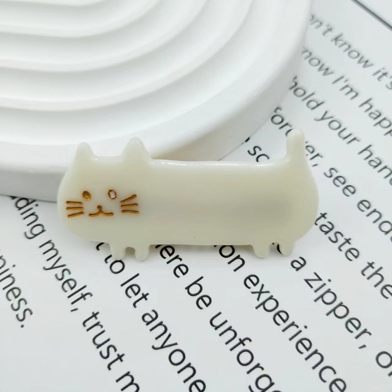 PAWSOME PETS NEW YORK Hand-painted Kitty Cat Hair Clip  all colors | Eco-Friendly