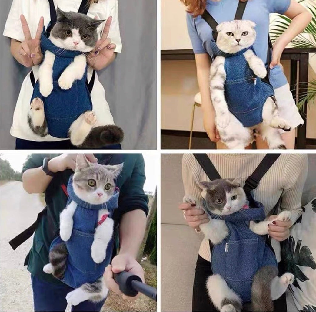 Adorable denim Carriers for cats and dogs