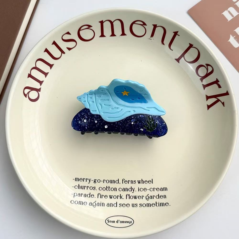 PAWSOME PETS NEW YORK Hand-painted OCEAN Claw Hair Clip | Eco-Friendly