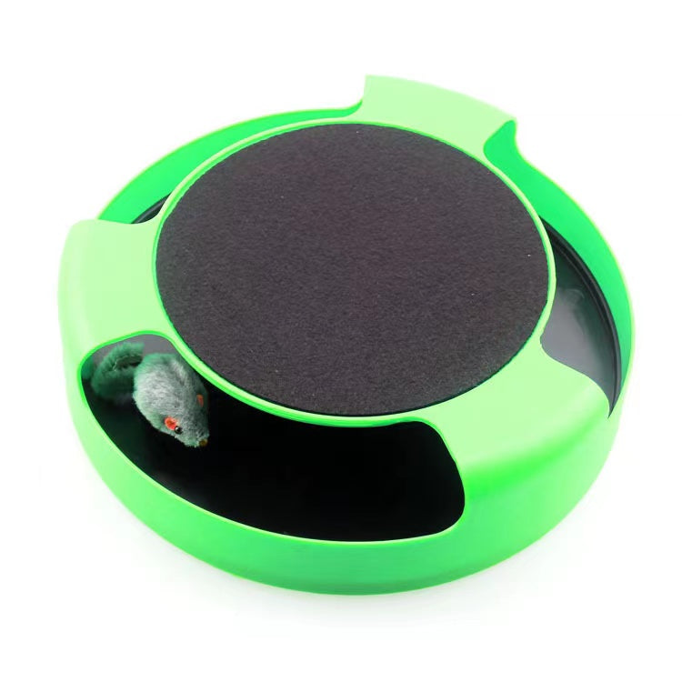 Green Interactive "UFO" Smart Cat Catch RAT Toy