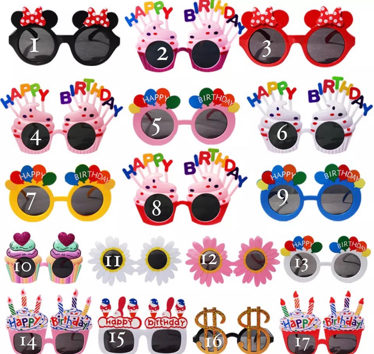 Happy Birthday Glasses Photo Booth Props For Birthday Party Kids Glasses Party Supplies Party Favor Accessories