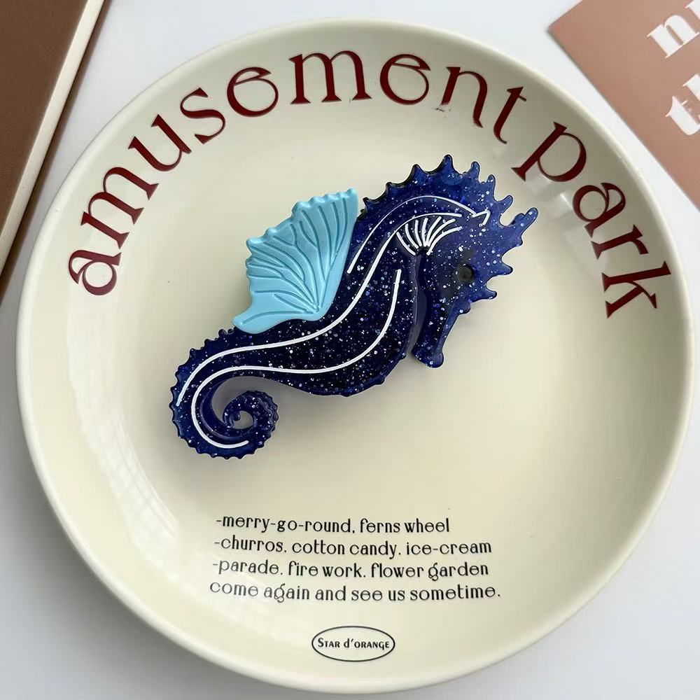 PAWSOME PETS NEW YORK Hand-painted OCEAN Claw Hair Clip | Eco-Friendly