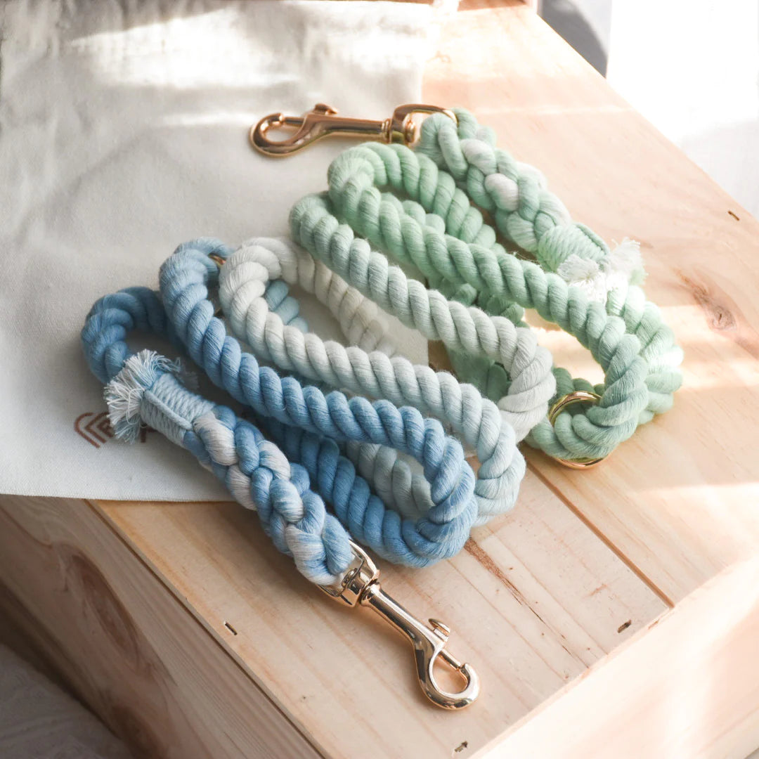 Trapper Rope Leash HANDS FREE DOG ROPE LEASH - OCEAN WAVE