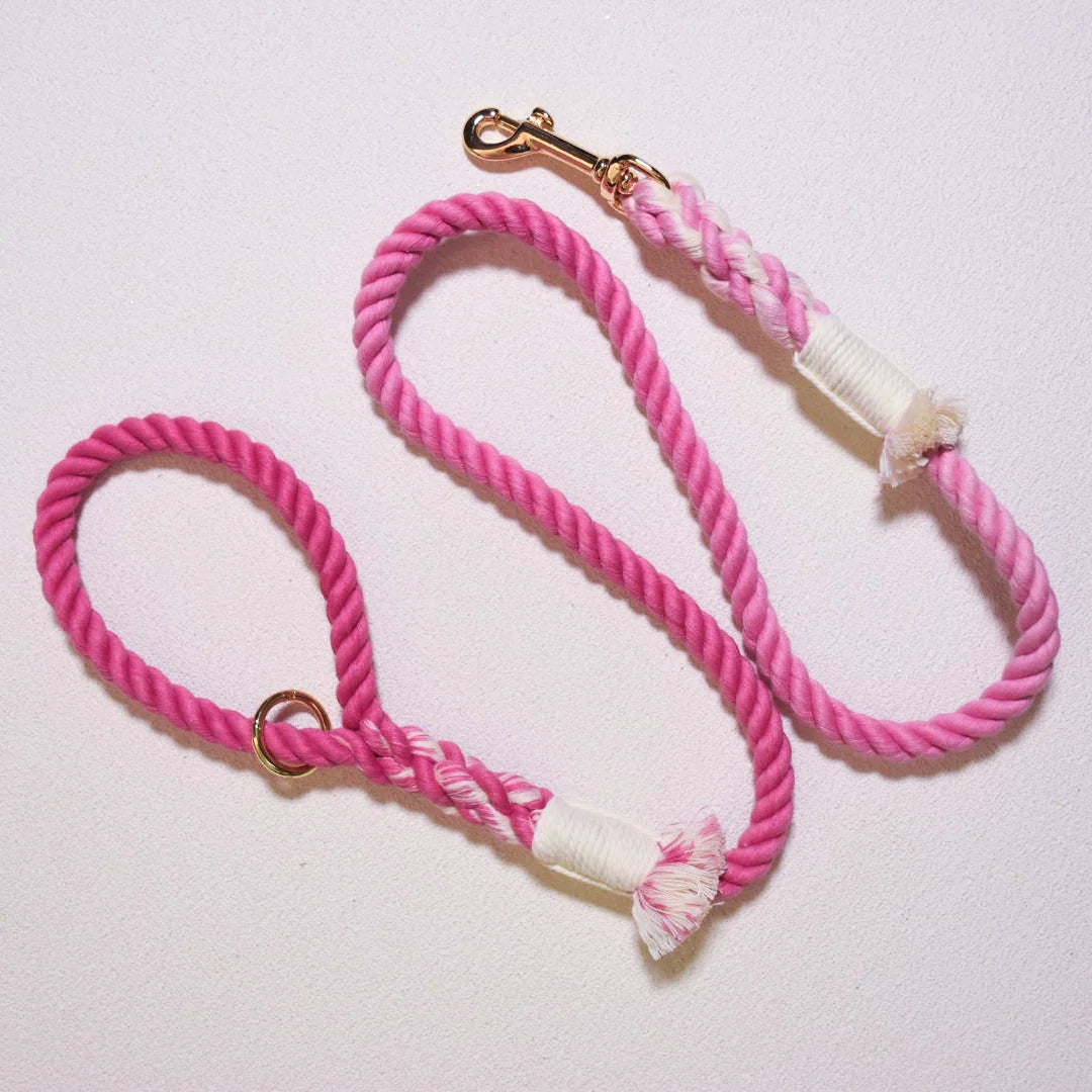 ROPE LEASH - HOT PINK