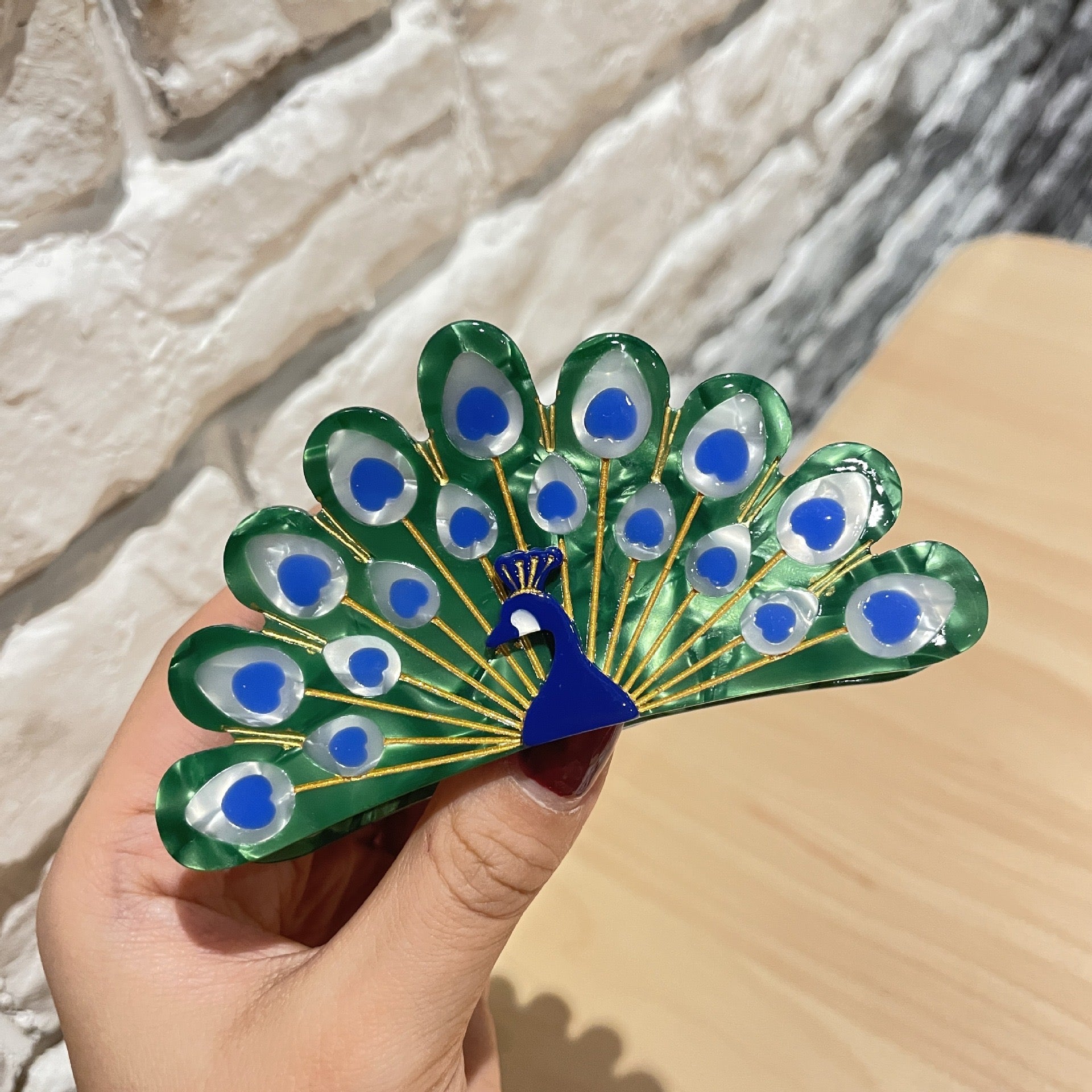 PAWSOME PETS NEW YORK Hand-painted BIRDS Claw Hair Clip #18 | Eco-Friendly