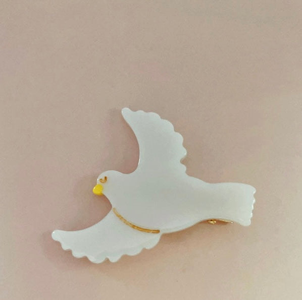 PAWSOME PETS NEW YORK Hand-painted BIRDS COLLECTION Hair Clip #10 | Eco-Friendly