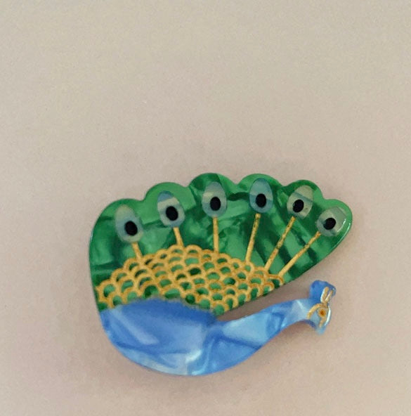 PAWSOME PETS NEW YORK Hand-painted BIRDS COLLECTION Hair Clip # 8 | Eco-Friendly