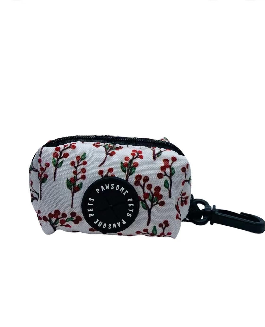 WASTE BAG HOLDER-RED FLORAL - Pawsomepetsnewyork