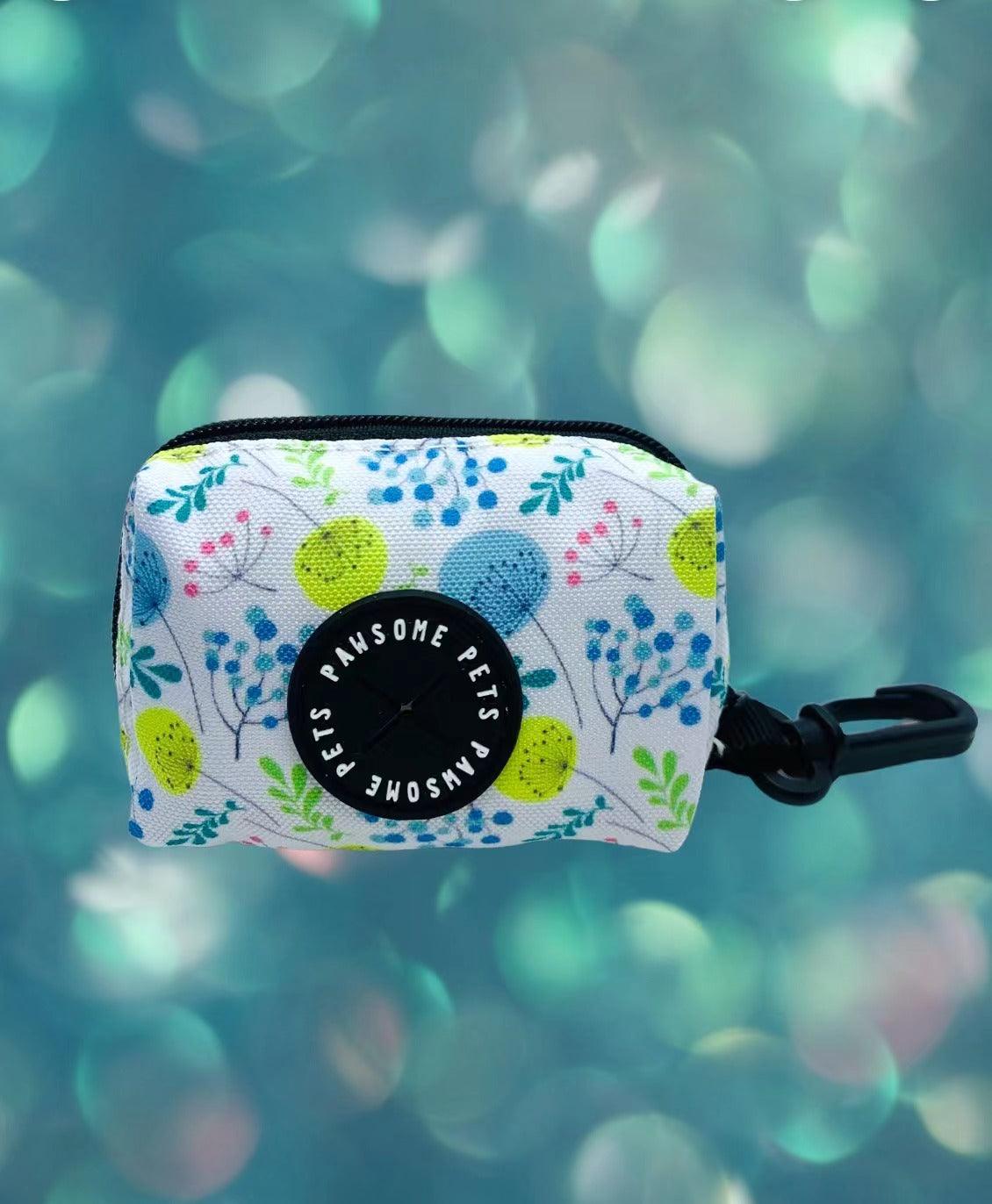 WASTE BAG HOLDER-SKY BLUE FLORAL - Pawsomepetsnewyork