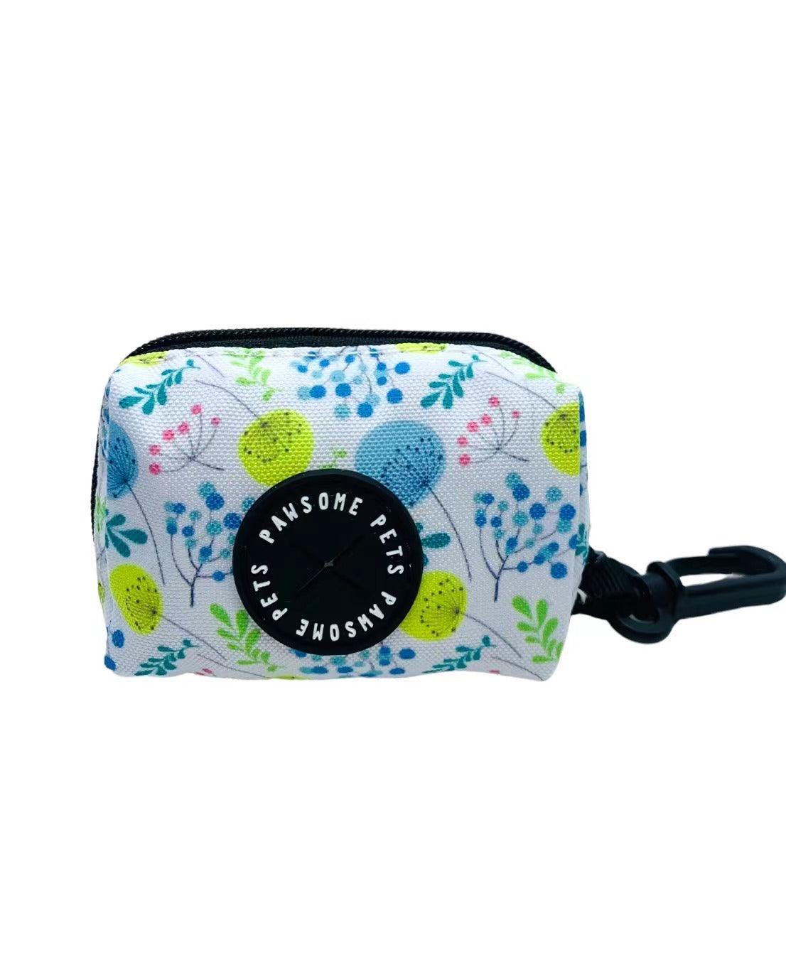 WASTE BAG HOLDER-SKY BLUE FLORAL - Pawsomepetsnewyork