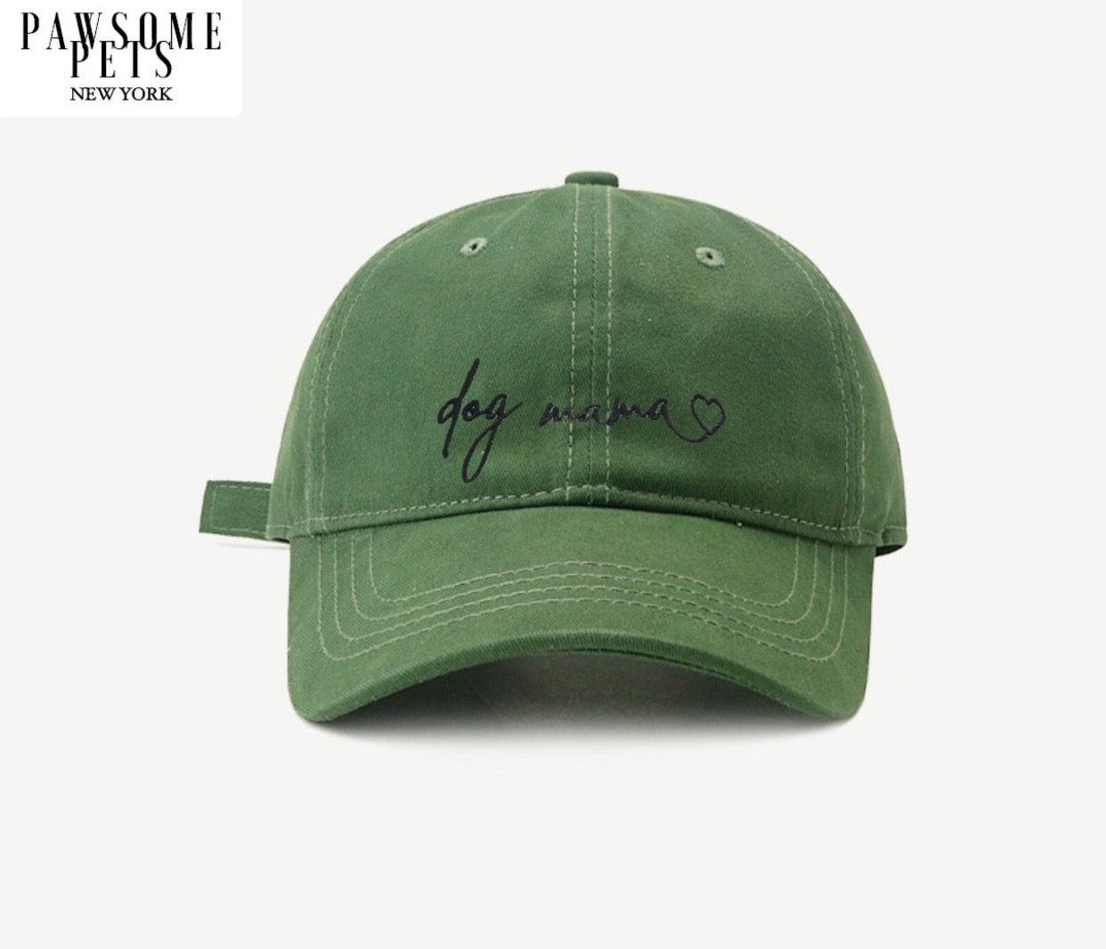 DOG MOM HAT - OLIVE GREEN - Pawsomepetsnewyork