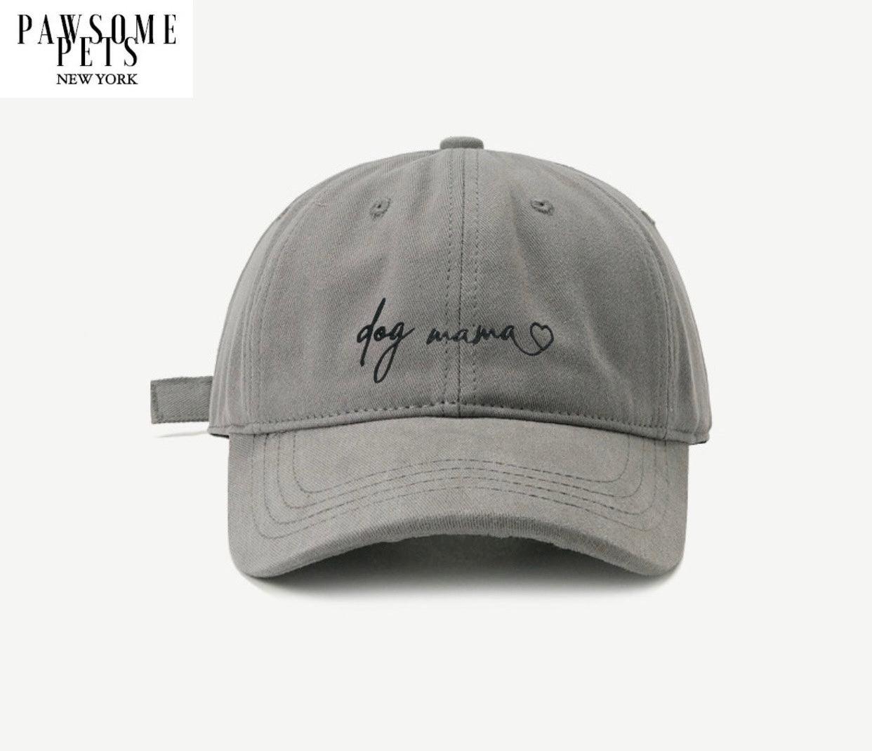 DOG MOM HAT - GREY - Pawsomepetsnewyork