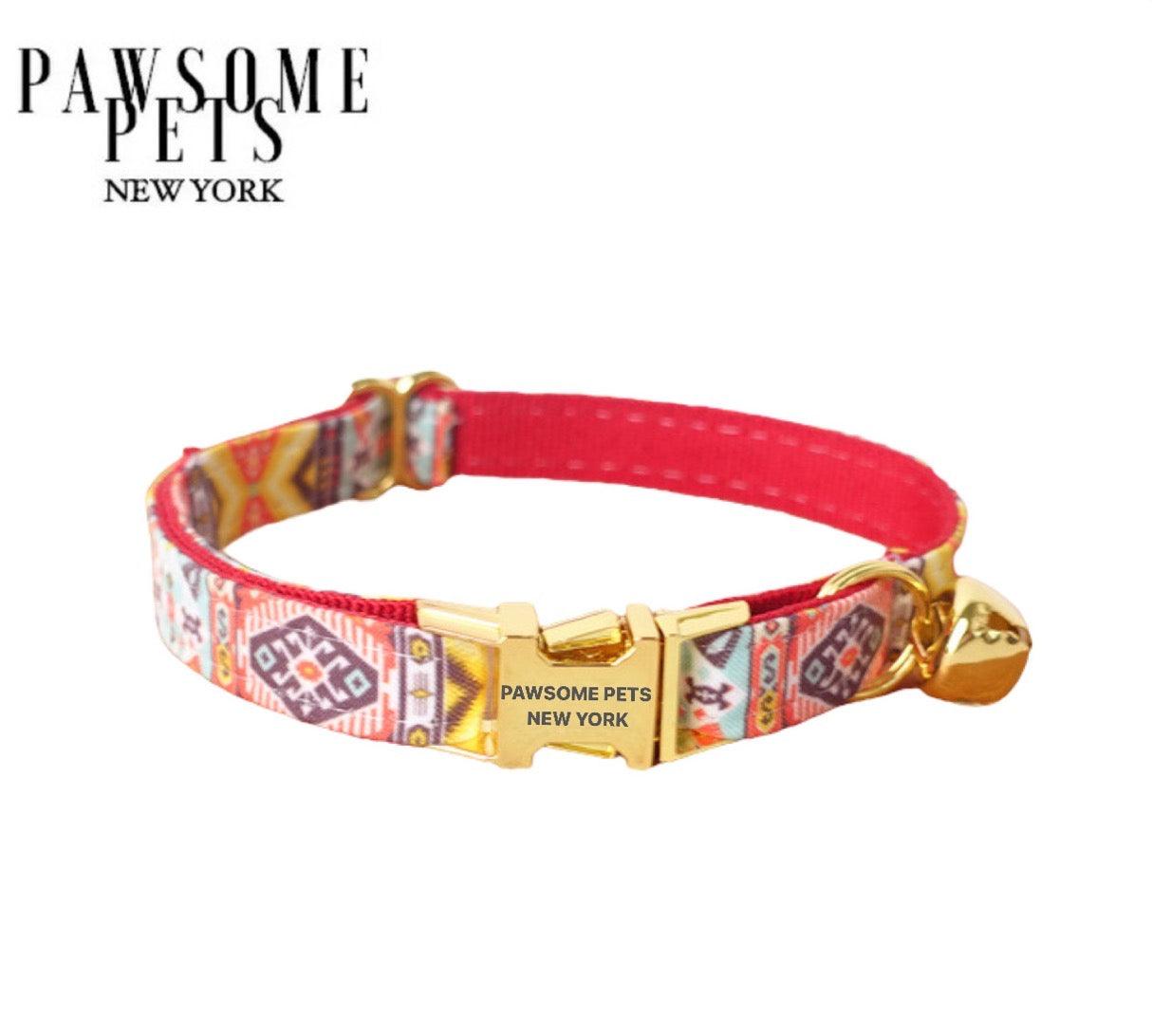 Pawsome Pets New York  Dog and cat collars Fully Adjustable Collar Made out of nylon webbing with quick use buckle  Spot clean with soap and water. Hang to dry.