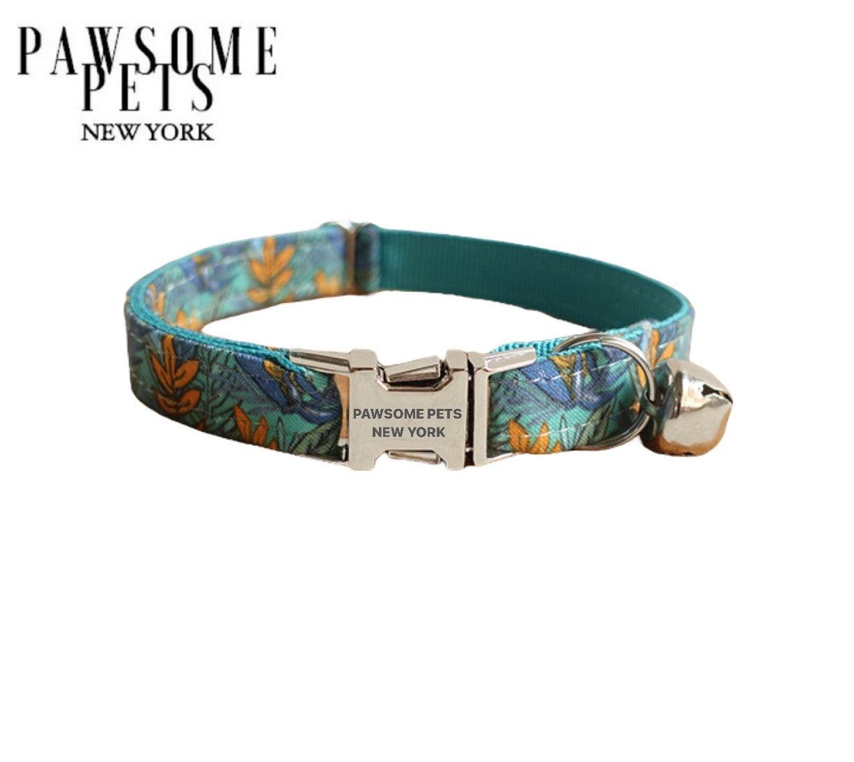 DOG & CAT COLLAR - TURQUOISE BLUE - Pawsomepetsnewyork