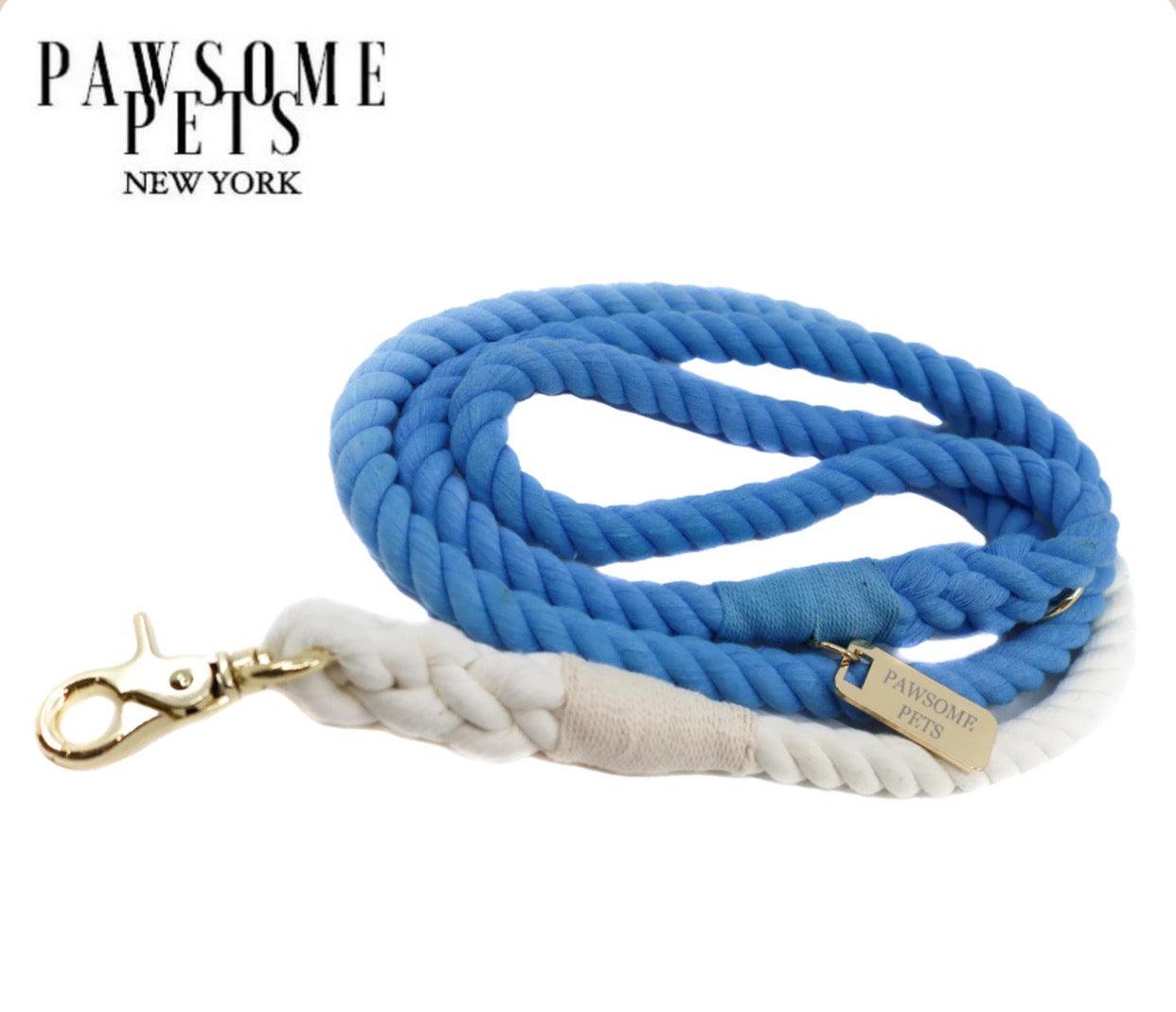 ROPE LEASH - OCEAN BREEZE - Pawsomepetsnewyork