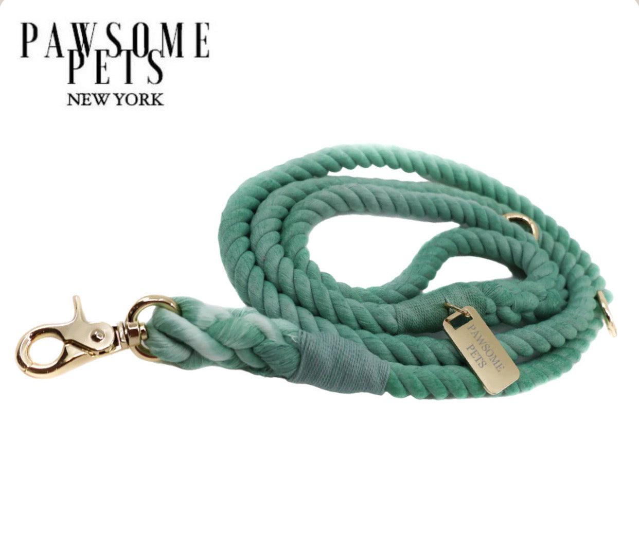 ROPE LEASH - SAGE - Pawsomepetsnewyork