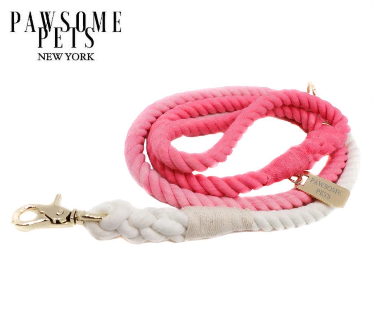 ROPE LEASH - FLAMINGO - Pawsomepetsnewyork