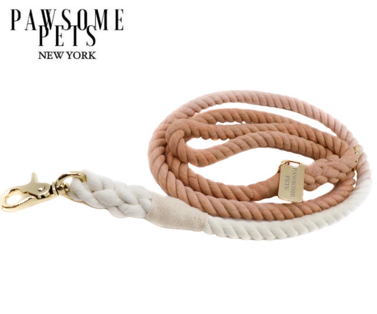 ROPE LEASH - BIRCH - Pawsomepetsnewyork