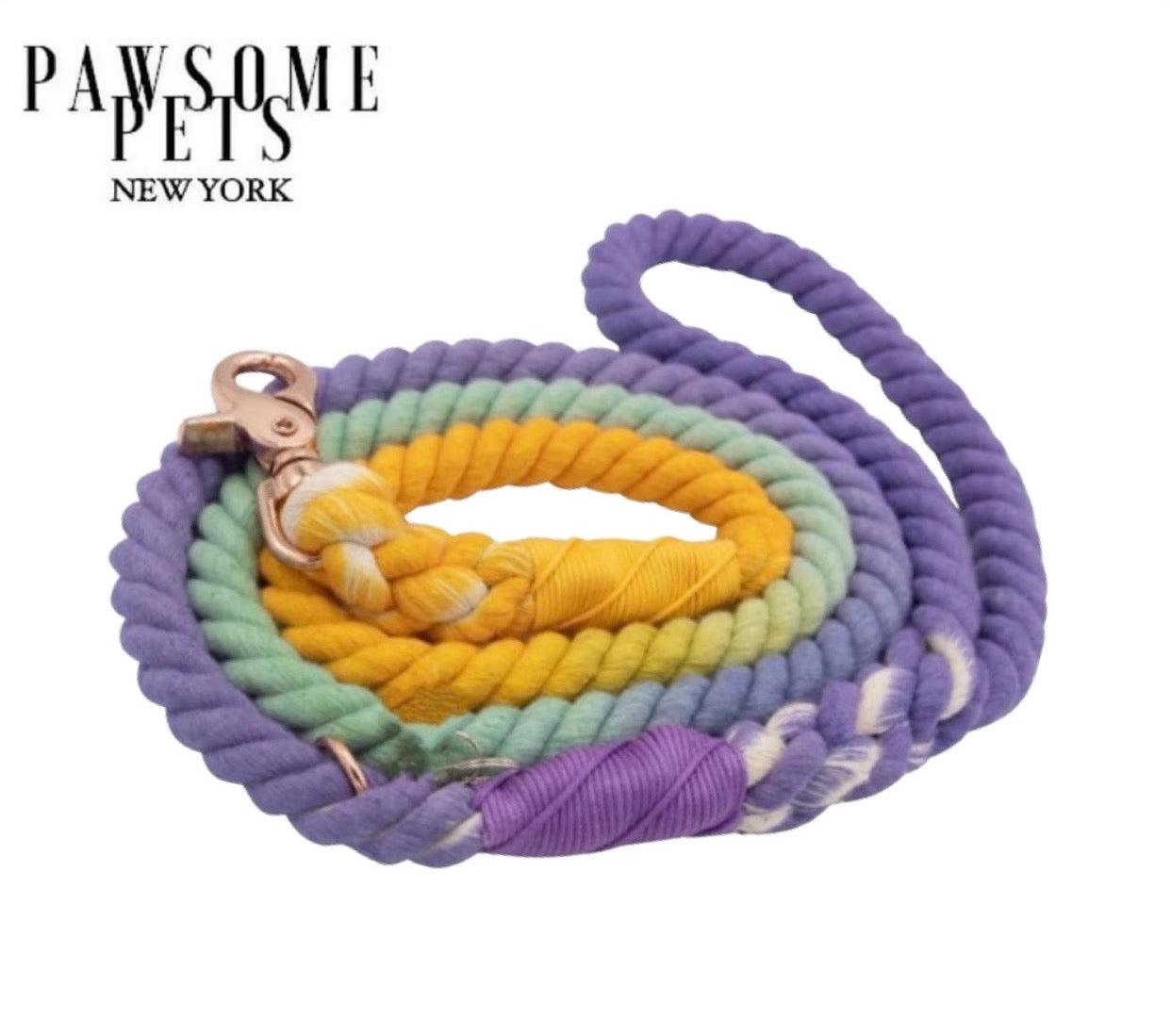 ROPE LEASH - SUNSET - Pawsomepetsnewyork