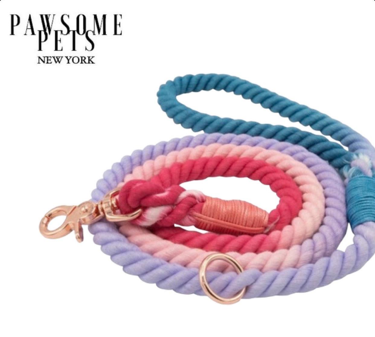 ROPE LEASH - PLUM PERFECT - Pawsomepetsnewyork