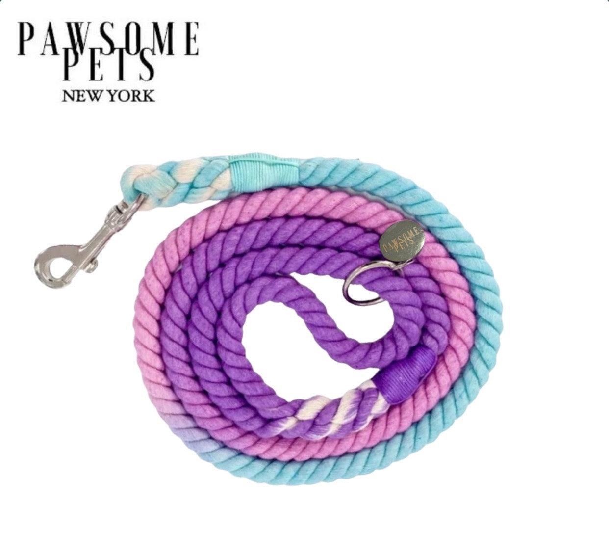 ROPE LEASH - SAPPHIRE - Pawsomepetsnewyork