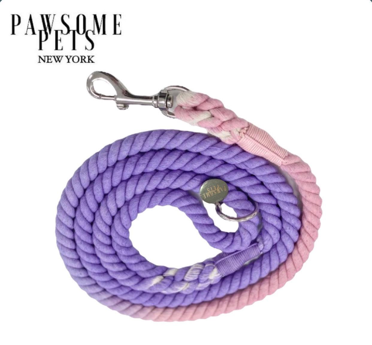 ROPE LEASH - LILAC PINK - Pawsomepetsnewyork