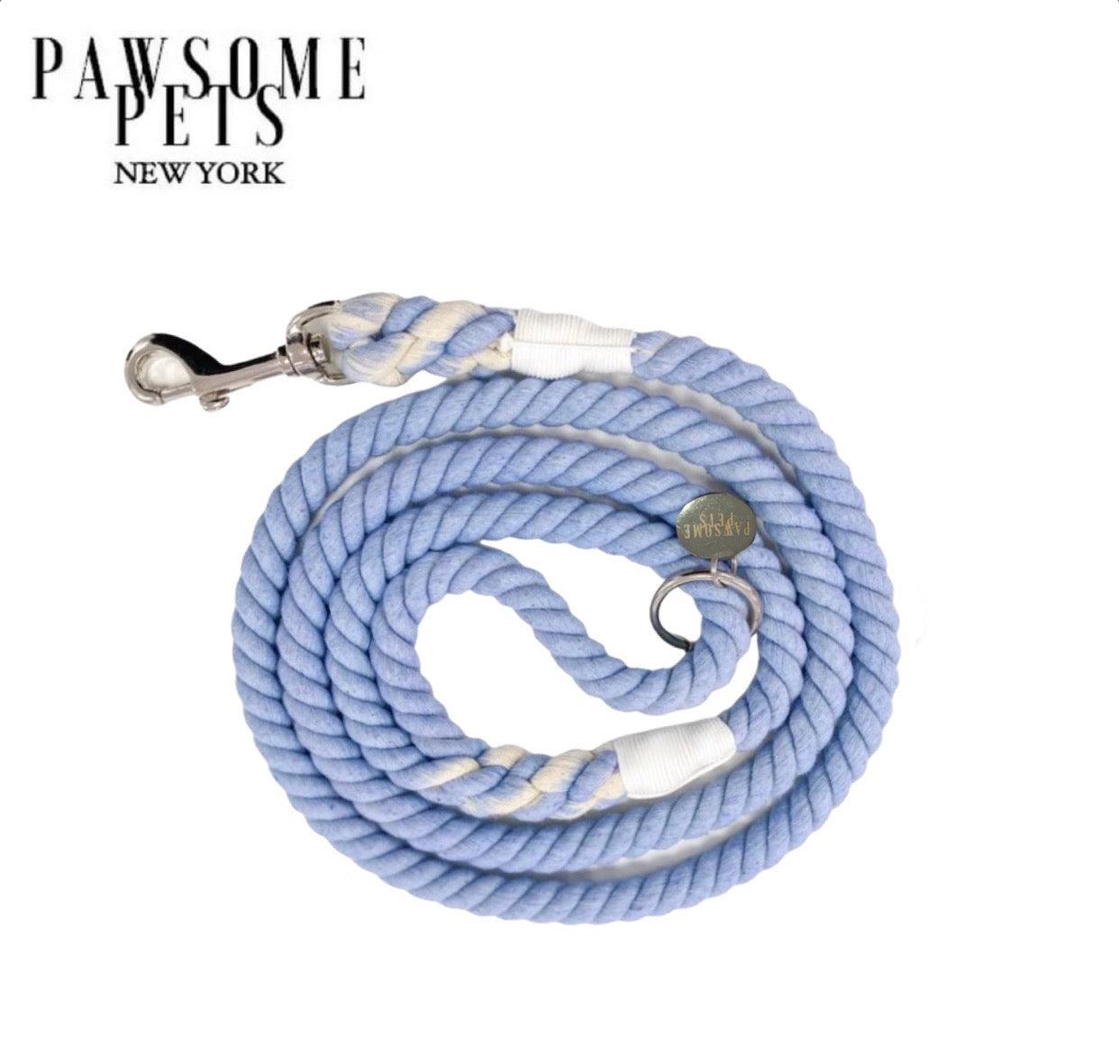 ROPE LEASH -  SEA BLUE - Pawsomepetsnewyork