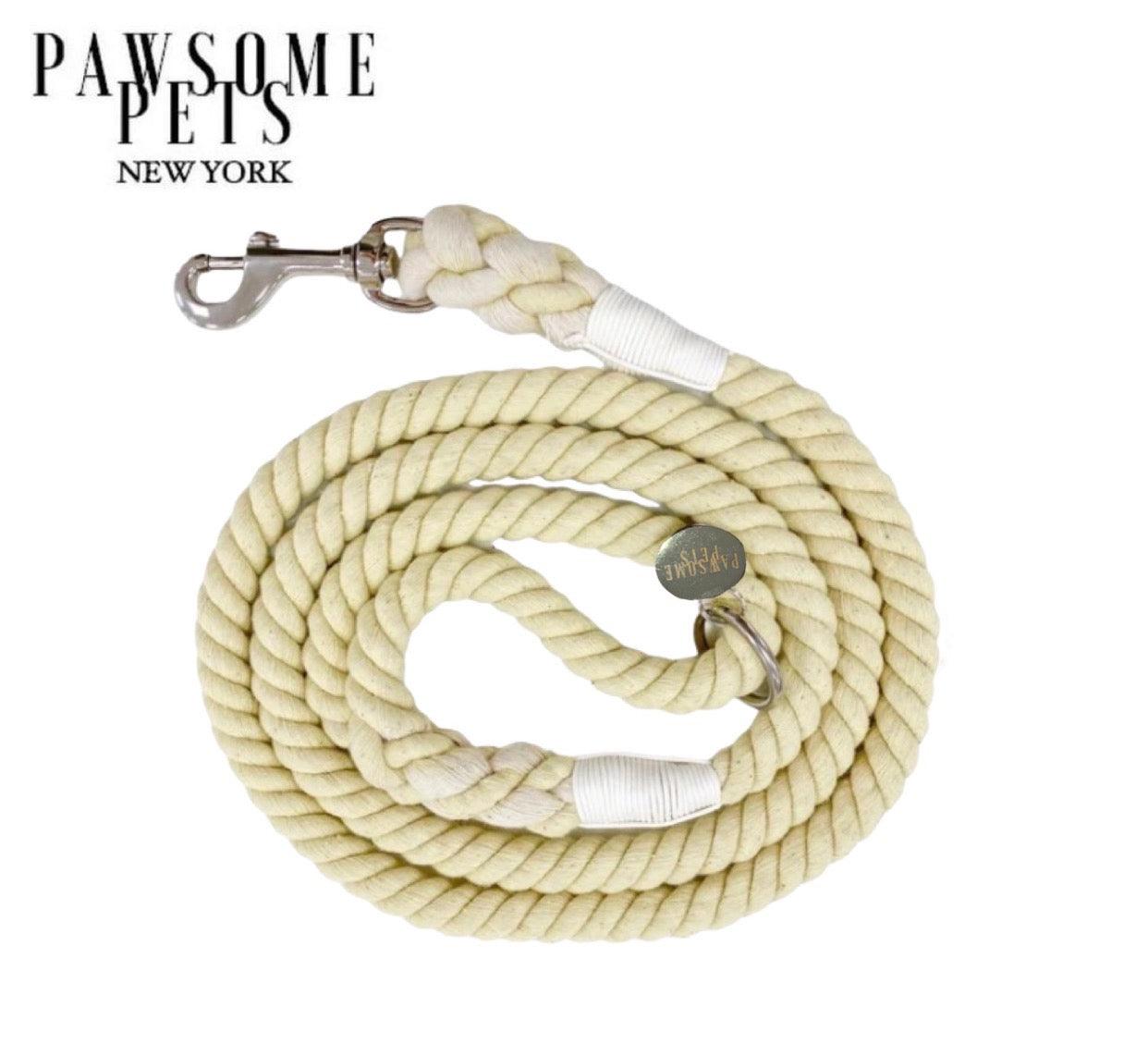 ROPE LEASH -  MAIZE - Pawsomepetsnewyork