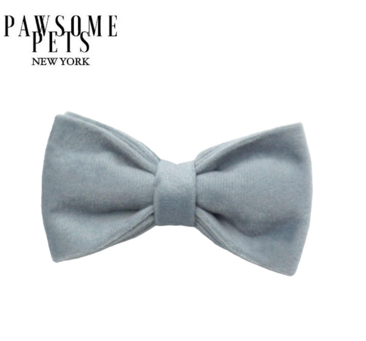 BOWTIE - BLUE GREY - Pawsomepetsnewyork