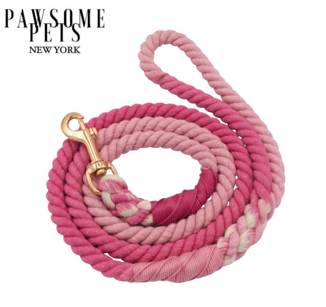 ROPE LEASH - CHERRY BLOSSOM - Pawsomepetsnewyork