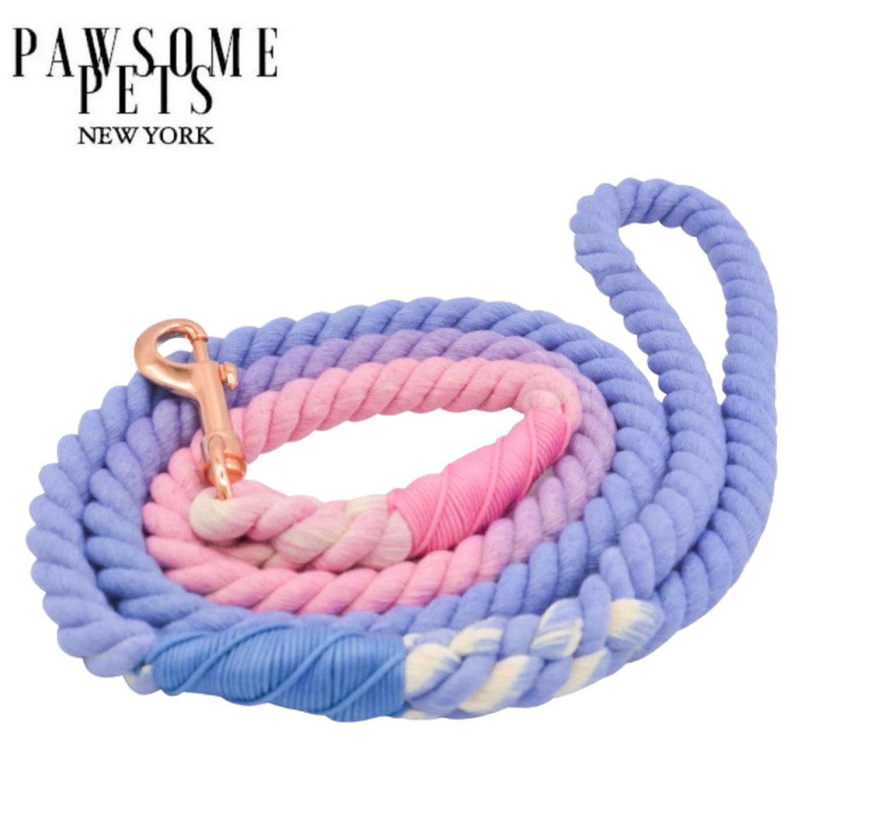 ROPE LEASH - FORGET-ME-NOT - Pawsomepetsnewyork