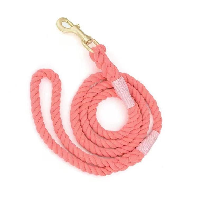 Dog Rope Leash - Watermelon Red - Pawsomepetsnewyork